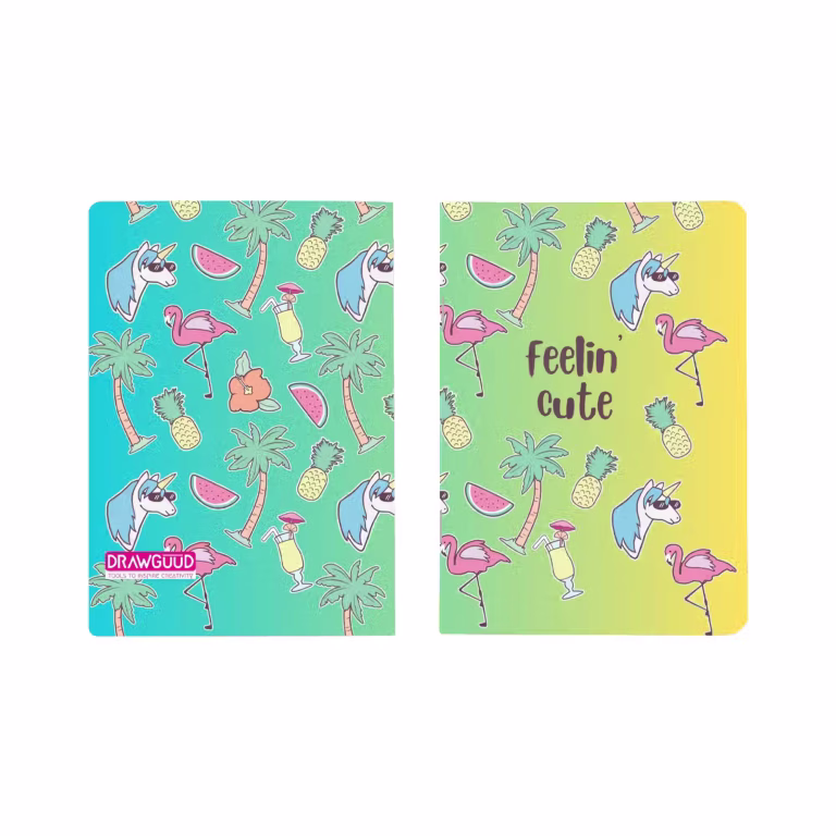 DRAWGUUD Softbound Pinned 80 GSM Plain Memo Notebook A4 Size