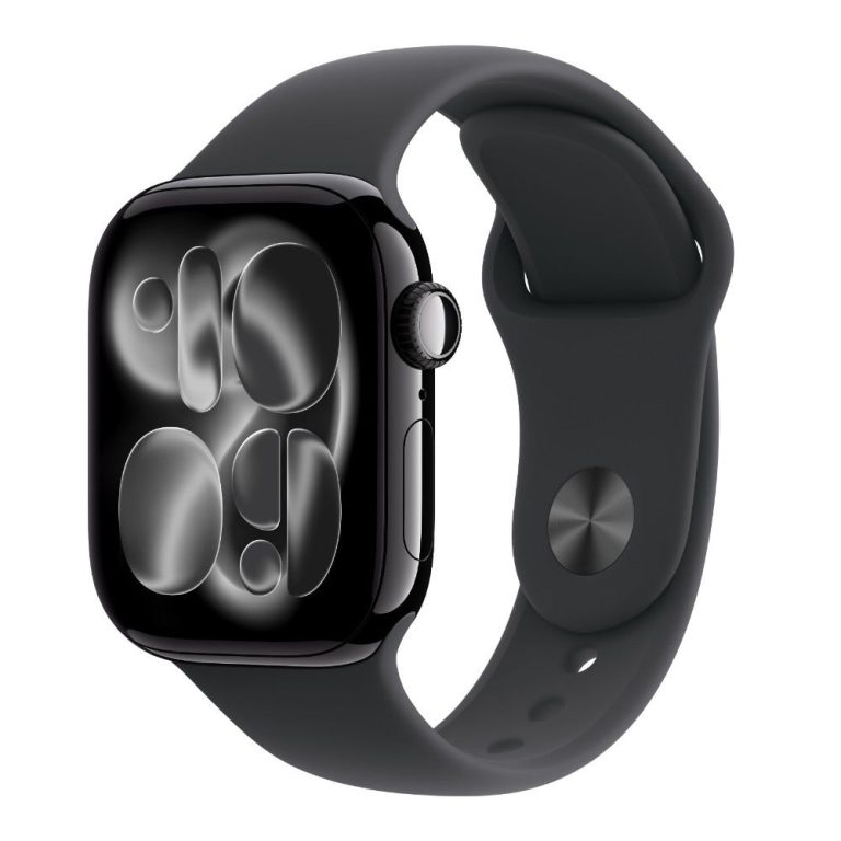 Apple Watch Series 11 GPS 46mm Jet Black Aluminium Case Black Sport Band – M/L Strap Size