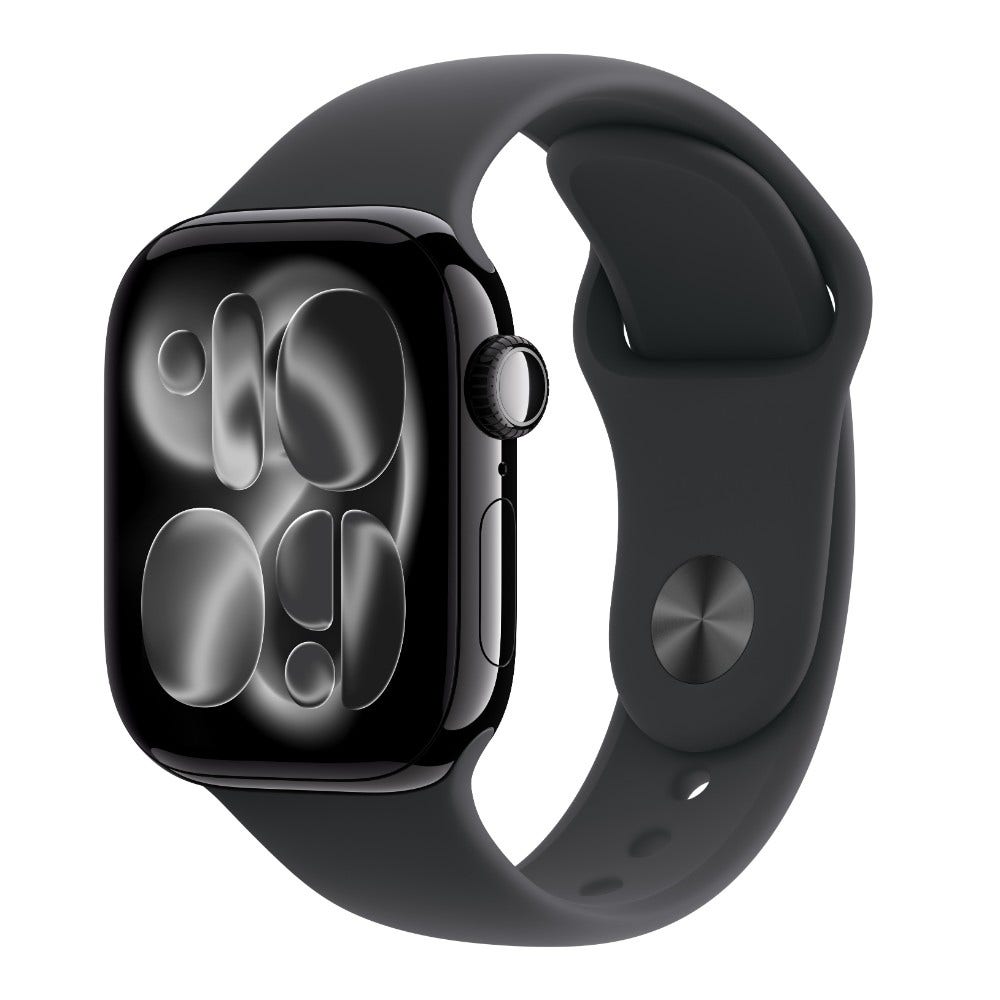 Apple Watch Series 11 GPS 46mm Jet Black Aluminium Case Black Sport Band – M/L Strap Size