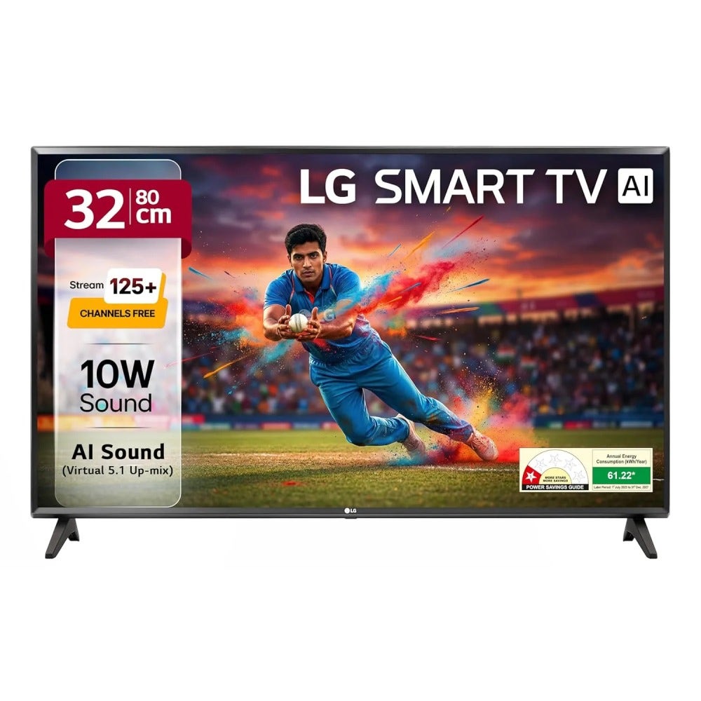 LG HD Smart TV – webOS, α5 Gen6 AI Processor AI Brightness, HDR10 / HLG, AI Sound, Intelligent Voice Recognition, 32LR570B6LA