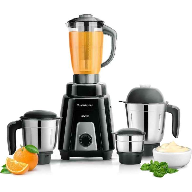 Longway Kratos Juicer Mixer Grinder 4 Multipurpose Jars for Grinding, Mixing, Juicing Stainless Steel Blades