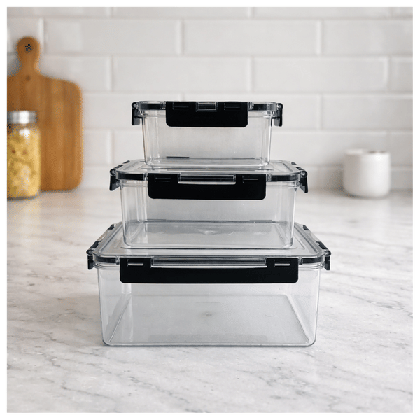 AJS5 3-Piece Storage Box Set (D4-44) – Durable and Stackable Food Containers