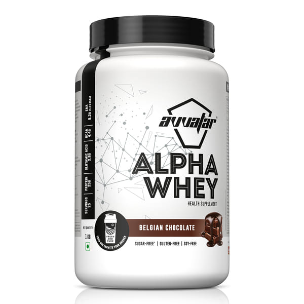Avvatar Alpha Whey | 1 Kg | Belgian Chocolate Flavour
