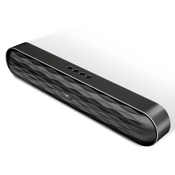 boAt Aavante Bar 485 | 10W RMS boAt Signature Sound, TWS for Double Power, Dual Full Range Drivers, 7Hrs Playback (Premium Black)