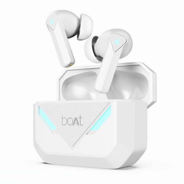 boAt Immortal 158 Bluetooth Gaming Wireless Earbuds with BEASTMode, ENx with Quad Mics, ASAP Charge (White Sabre)