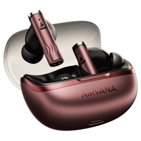 boAt Nirvana Zenith Pro Wireless Earbuds with Spatial Audio, 80H Playback & 50dB Hybrid Adaptive ANC