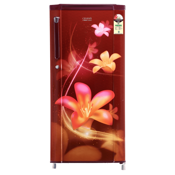 Croma 185 Litres 2 Star Direct Cool Single Door Refrigerator with Anti Fungal Gasket (Red Erika) – A Tata Product
