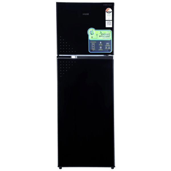 Croma 274 Litres 3 Star Frost Free Double Door Convertible Refrigerator With Inverter Technology (Black Uniglass) 1 Year Warranty – A Tata Product