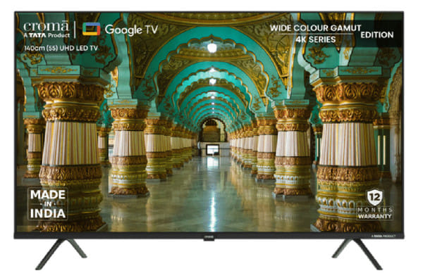 Croma 55 inch LED 4K UHD WCG-QLED Google TV with Dolby Vision – A TATA Product