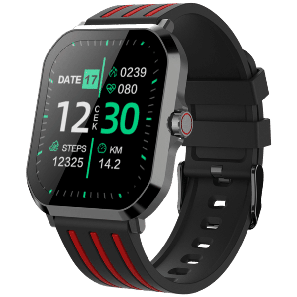 Croma Velocity AW Smartwatch with Bluetooth Calling (49.76mm AMOLED Display, IP68 Water Resistant, Black Strap)