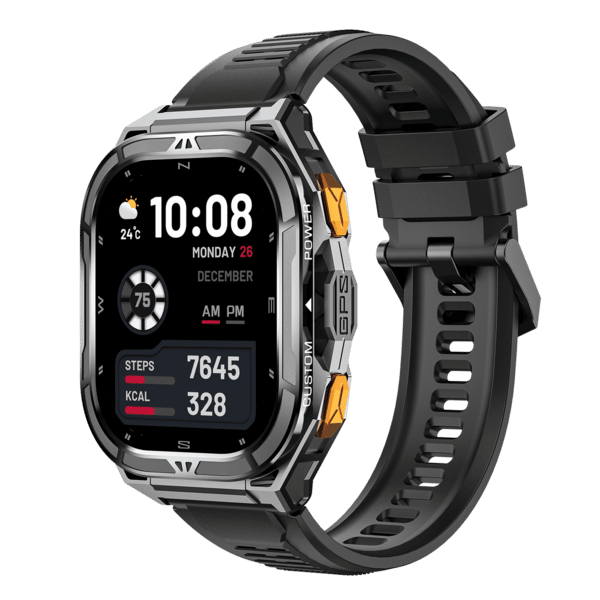 Croma Velocity X2 Smartwatch with Dual Band GPS (49.7mm AMOLED Display, 50M Water Resistant, Black Strap) – A Tata Product