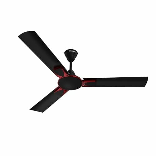 Crompton Highspeed Diego 1200 mm Designer Ceiling Fan | BEE Star Rated Energy Efficient | Active Power Technology | Anti-Rust | Upto 50% Less Heating | 2 Year Manufacturer Warranty | Matte Black