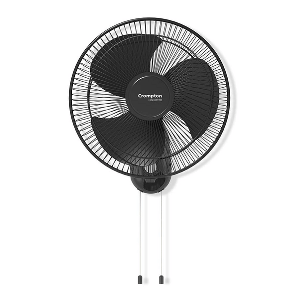 Crompton HighSpeed Torpedo 400 mm Wall Fan (Black)