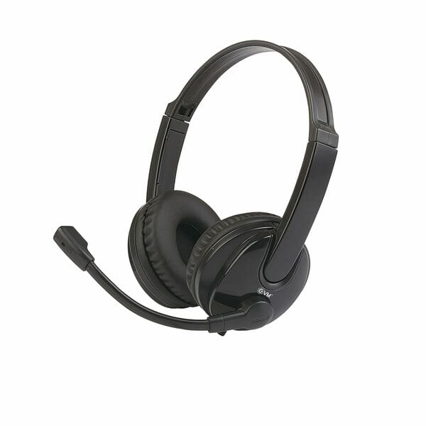 EVM EnClassic Wired Headphone with Mic, 40mm Drivers, USB Volume & Mic Mute Control, Stick Microphone, 1.2m Cable, 103dB Sensitivity, Clear Sound for PC & Laptop 1-Year Warranty (EVM-WDH-01)