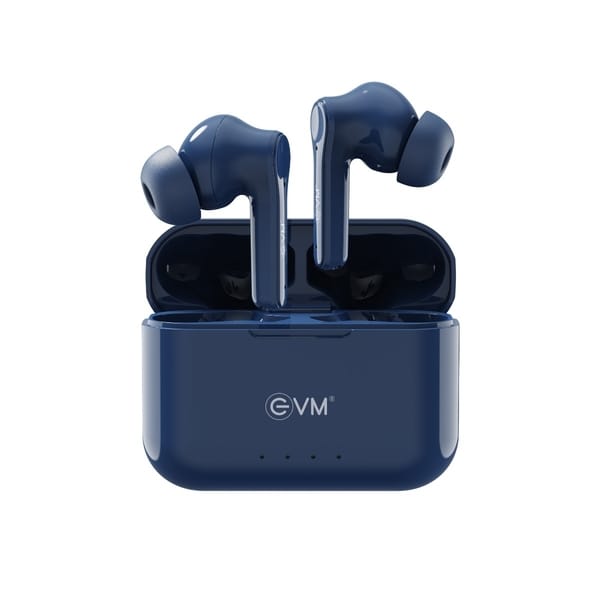 EVM EnZest Neo True Wireless Earbuds | Bluetooth 5.4, 8-Hour Playtime, 13mm Drivers, Lightweight & Secure Fit – 1 Year Warranty (EVM-TWS-K12-Blue)