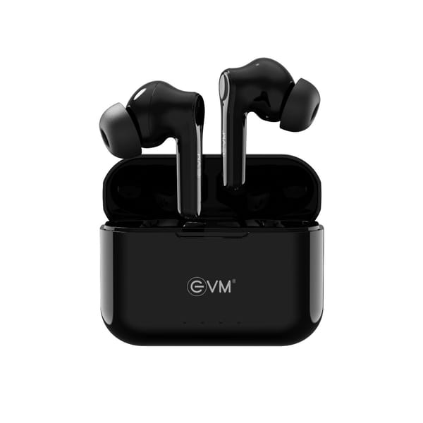 EVM EnZest Neo True Wireless Earbuds | Bluetooth 5.4, 8-Hour Playtime, 13mm Drivers, Lightweight & Secure Fit – 1 Year Warranty (EVM-TWS-K12-Black)