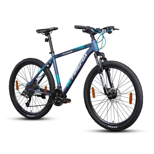 FIREFOX Combat 27.5T Mountain Bicycle | 24 Gears | Grey | Front Suspension | 18.5″ Frame | 95% Assembled Cycle(Ready to Ride in 5 Mins)
