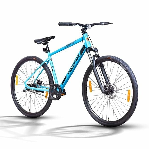 FIREFOX Drift 700C Single Speed Hybrid Bicycle for Mens | Front Suspension | Frame : 17.5 Inches| Blue | 98% Assembled Cycle(Ready to Ride in 5 Mins)
