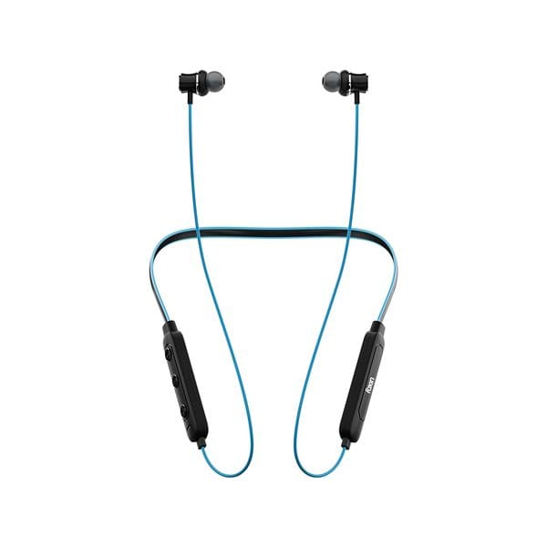 Foxin FoxBeat 100 Wireless Bluetooth 5.0, Upto 10 Hours Working Time, Lightweight Ergonomic Neckband, Voice Asistence (Google &Siri), Sweat-Resistant IPX4, Magnetic Earbuds (Electric Blue)