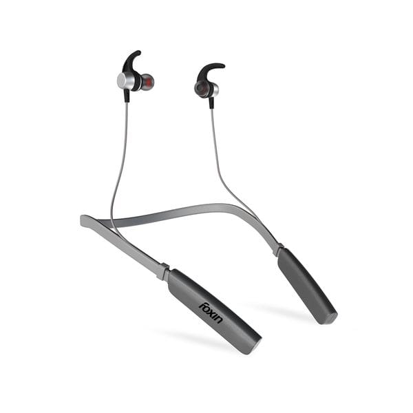 Foxin FoxBeat 140 Wireless Neckband with Mic, 25 Hours Playtime, Enhanced Bass, Magnetic Metal Earbuds, Bluetooth 5.0, Voice Assistant, Made in India(Graphite Grey)