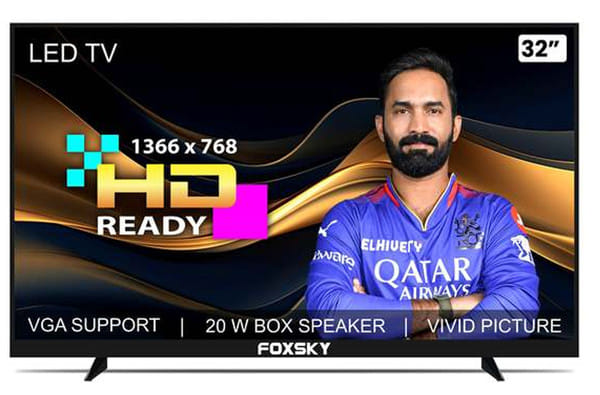 Foxsky 80 cm (32 inches) Full HD Smart Android LED TV 32FSELS Pro (Frameless Edition) (Dolby Audio) (Black)