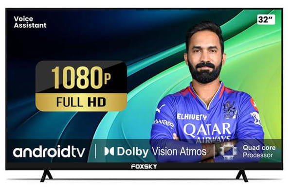 Foxsky 80 cm (32 inches) Full HD Smart LED TV 32FS-VS (Frameless Edition) | With Voice Assistant