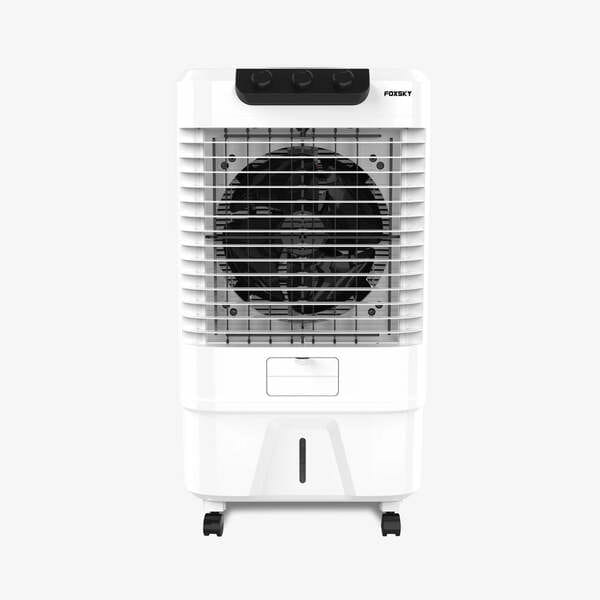Foxsky Polo 65 L Desert Air Cooler with Honeycomb Cooling Pads, 100% Copper Motor, Ice Chamber, 2 Year Warranty, White
