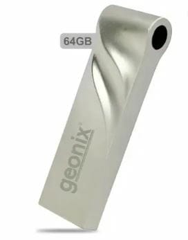 GEONIX GXPDU64GB 64 GB Pen Drive Compatible with Laptop USB 3.2 Metal Case (Grey)