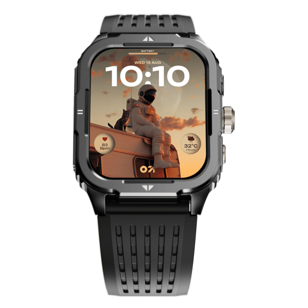 GOBOULT Tuff Rivet 1.9” HD Display, Working Crown , Quick Access Torch Smartwatch