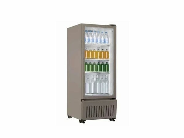 Haier HVC-305GT5 305L Visi Cooler – See-Through Glass Door, 0–10°C Cooling, 4 Adjustable Shelves, Energy Efficient Display Chiller (Grey)