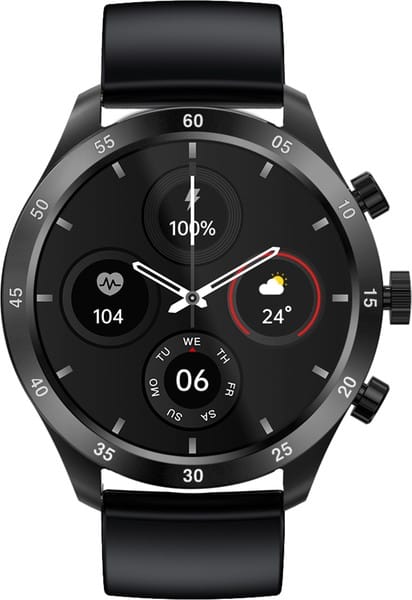 Hammer Active Bluetooth Calling Smart Watch with IP67 Rating & HD Round Display with SpO2 Monitoring, breathing mode, Full Touch Screen & Multiple Watch Faces with Camera & Music Control (Black)