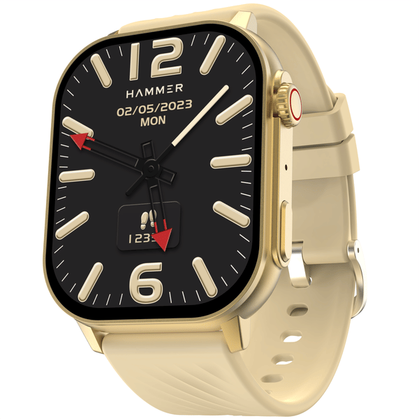 Hammer Arctic 2.04″ Super Amoled Display Bluetooth Calling Smartwatch Champagne Gold
