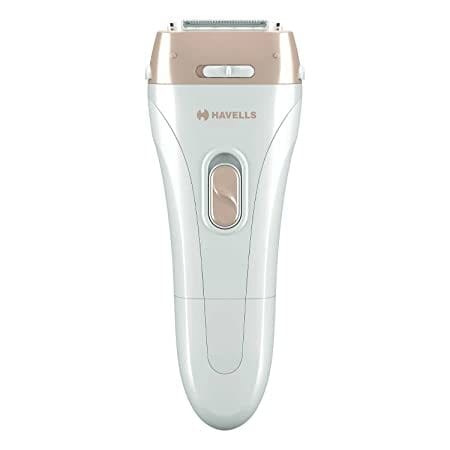 Havells FD5056 Lady Shaver, Twin Trim head for painless hair removal (White)