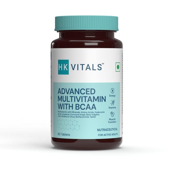 HealthKart HK Vitals Advanced Multivitamin (60 Tablets) | With BCAA – Minerals, Amino Acids, Hyaluronic Acid, and Antioxidants