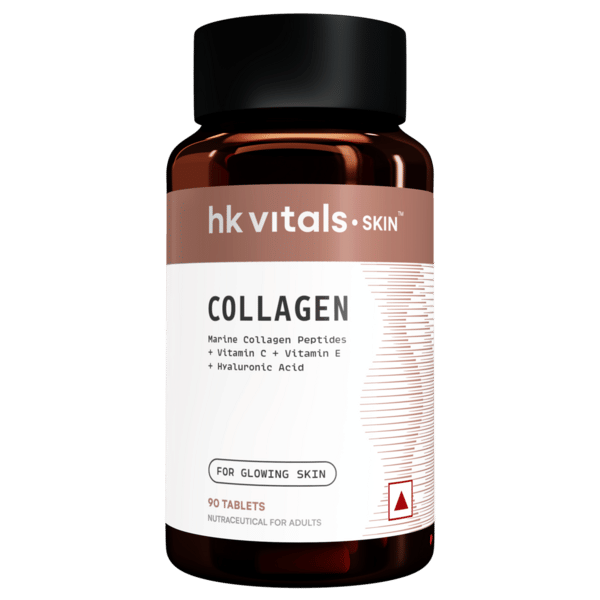 hk vitals Collagen Tablets (90 Tablets) | 3000mg | Marine Collagen Peptides | Vitamin C, E, Biotin with Hydrolyzed Peptides