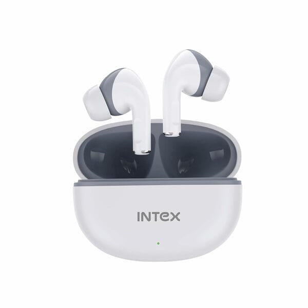 Intex Buds AERO TWS Bluetooth Earbuds with AI ENC, Bass, 13mm Driver, Type C Fast Charging, 32H Playtime, Low Latency, Touch Control, Voice Assistant, Wireless Earphones