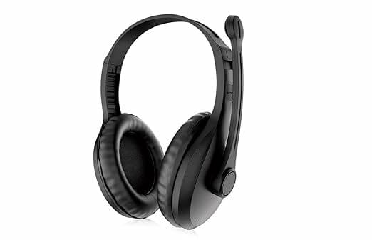 Intex Hero Multimedia Headphones | Adjustable Cushioned Headband | Dual 3.5mm Stereo Jacks for Calling & Audio | Comfortable Over-Ear Design | Lightweight Wired Headset for PC, Laptop & Music (Black)