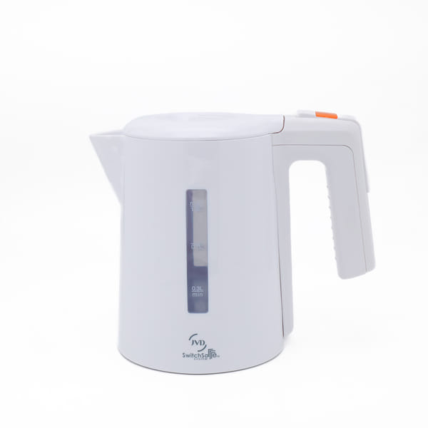 JVD Duchesse 1 Litre Kettle – 1310 Watts |PP Housing, Stainless Steel Heating Plate, Ivory, VDE Plug |Cool touch Body| Auto Shut-Off |Wider Mouth| White| Water Level Indicator