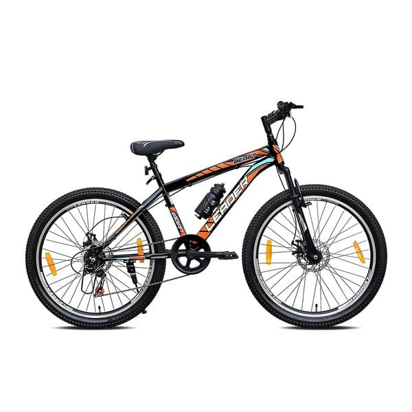 LEADER Beast 26T MultiSpeed (7 Speed) Mountain Bike with FS & DD Brake 26 T Hybrid Cycle/City Bike (7 Gear, Black)