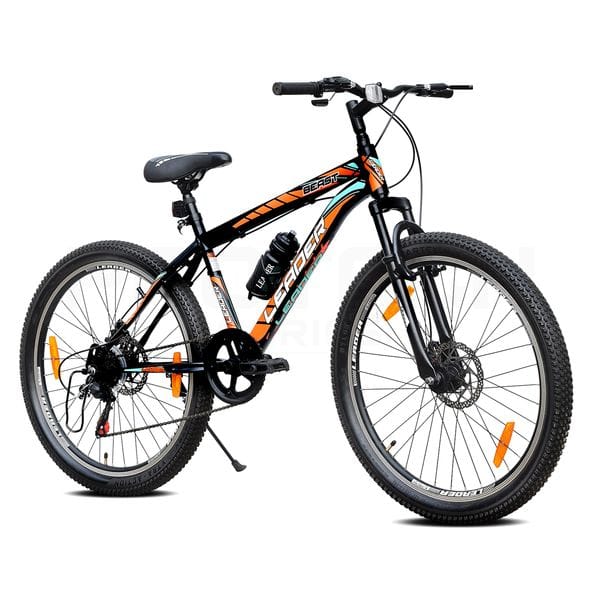 Leader Beast 29T Multispeed (7 Speed) Mountain Bike with Front Suspension & Dual Disc Brake – Black/Orange. Ideal for 15 + Years (Frame: 19 Inches)