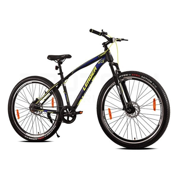 LEADER Griffin 29T Single Speed MTB cycle with Dual Disc Brake and Front Suspension 29 T Hybrid Cycle/City Bike (Single Speed, Black)