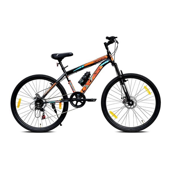 LEADER Spyder 27.5T MultiSpeed (7 Speed) Mountain Bike with FS & DD Brake 27.5 T Hybrid Cycle/City Bike (7 Gear, Black)