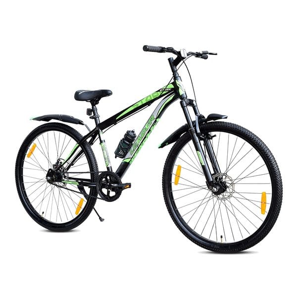 LEADER Stark 29T MTB Cycle/Bike with Dual Disc Brake and Complete Accessories 29 T Mountain Cycle (Single Speed, Black)
