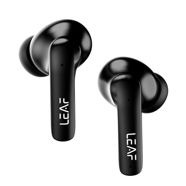 Leaf Buds X268 True Wireless Earbuds with AI Sound App, 30H Playtime, Quad Mic with ENC, 50ms Low Latency, Fast Charging(10min=200min), 10mm Driver, IPX5, Bluetooth v5.3 TWS (Black)