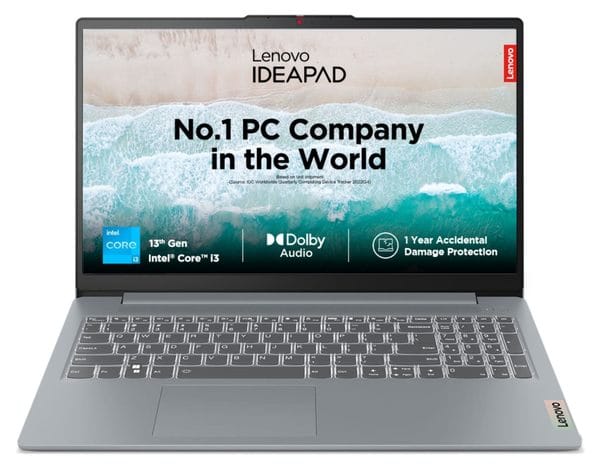 Lenovo IdeaPad Slim 3 13th Gen Intel Core i3 15.6″ (39.6cm) FHD Laptop (8GB/512GB SSD/Win 11/Office 2021/1 Year ADP Free/Alexa Built-in/3 Month Game Pass/Arctic Grey/1.62Kg), 82X70034IN