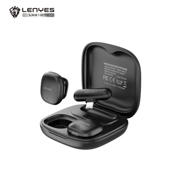 Lenyes LM210 (TYPE C) AI SMART Wireless Microphone, Mini Lavalier Mic with Noise Cancelling Compatibale with Android/Type-C iPhone15/16, Laptop for YouTube Speaking Podcast Facebook Vlogging Video Recording