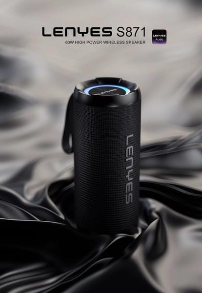 Lenyes Portable Bluetooth Speaker, IPX7 Waterproof, 60W Loud Sound, Deep Bass, Bluetooth 5.3, LED Lights, Wireless Stereo Pairing, More than 10H Playtime, for Home/Outdoor/Party/Beach, Birthday Gift (Black)