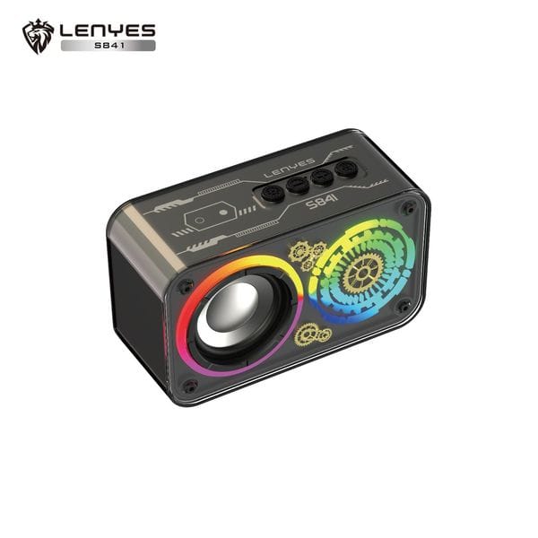 Lenyes S841 Bluetooth Speaker with 10W RMS Stereo Sound, IPX7 Water Resistance, TWS Feature, Up to 4H Total Playtime, Multi-Compatibility Modes and Type-C Charging (Black)