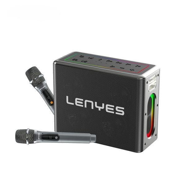Lenyes S861 Karaoke Machine for Adults,with 2 Wireless Microphones,150W Portable PA System, with Bass/Treble Adjustment Bluetooth Speaker,for Home Party/Meeting/Outdoor/Supports AUX/USB/TF/MicInput