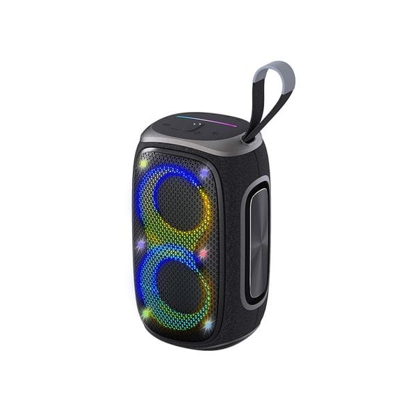 Lenyes S865 40W Bluetooth Speaker with 4400mAh Battery, TWS, Power Bank Function, RGB Lights, AUX/TF/USB Input, IPX5 Water Resistant, Wireless Portable Speaker with Deep Bass & 6H Playtime Black
